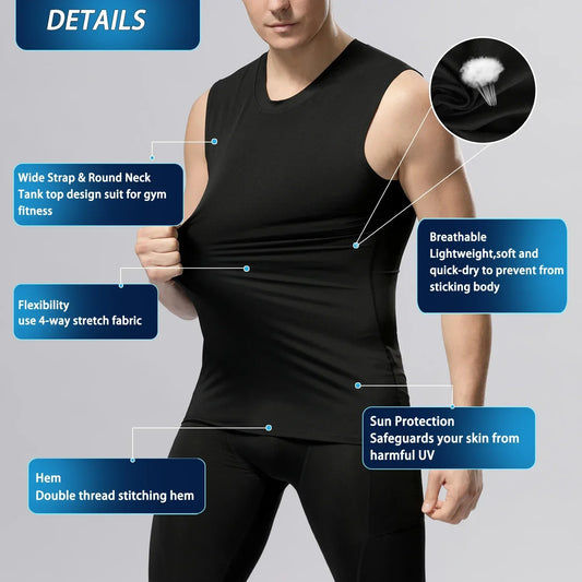 Compression Shirts Men sleeveless Tank Top
