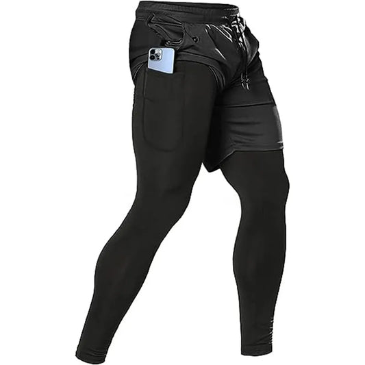 Men's Sport Pants 2 in1 Training Jogging