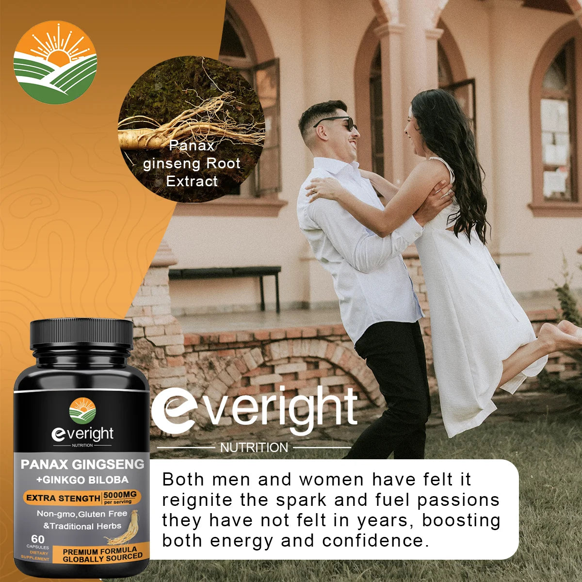 Red Panax Ginseng with Ginkgo Biloba Capsules
