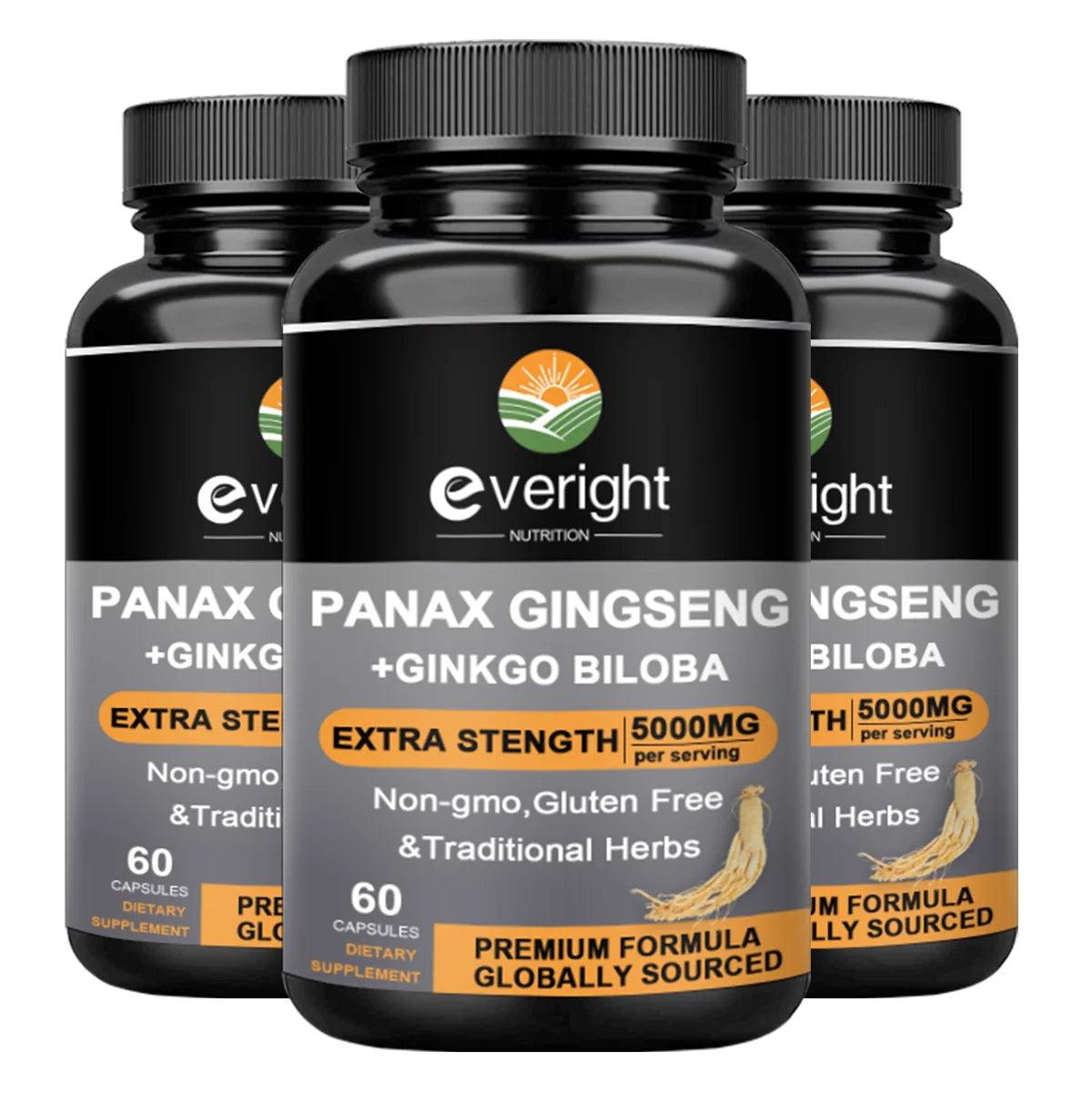 Red Panax Ginseng with Ginkgo Biloba Capsules